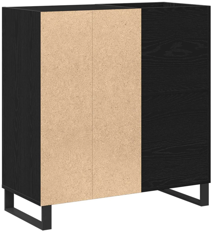 Plokštelių spintelė Juodas ąžuolas 84,5 x 38 x 89 cm