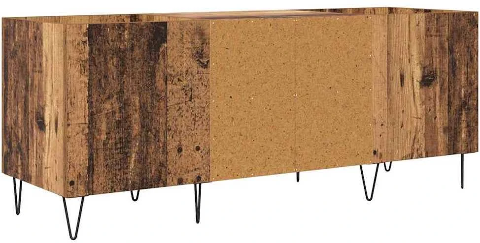 Plokštelių spintelė su lentyna Senovinis medis 121 x 38 x 48 cm