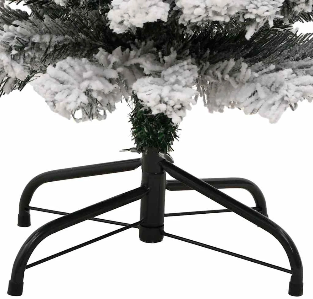 Plona dirbtinė Kalėdų eglutė su sniegu, žalia, 150cm, PVC