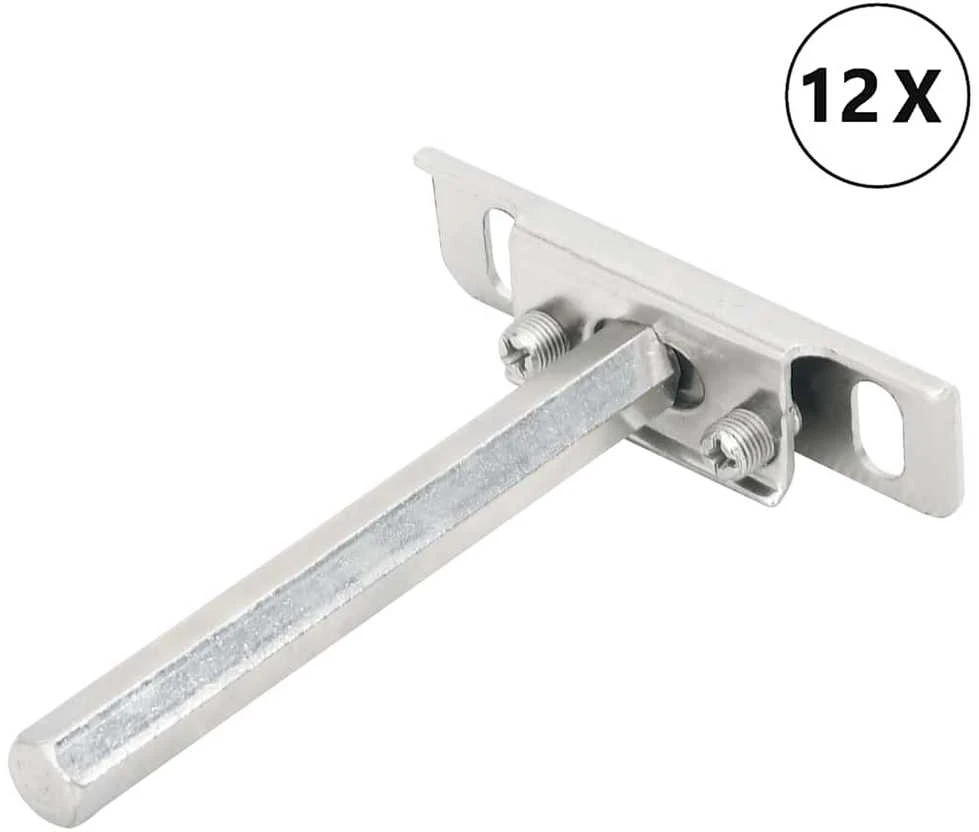 Plūduriuojančių lentynų laikikliai, 12 vnt., Ø12x100 mm, plieno