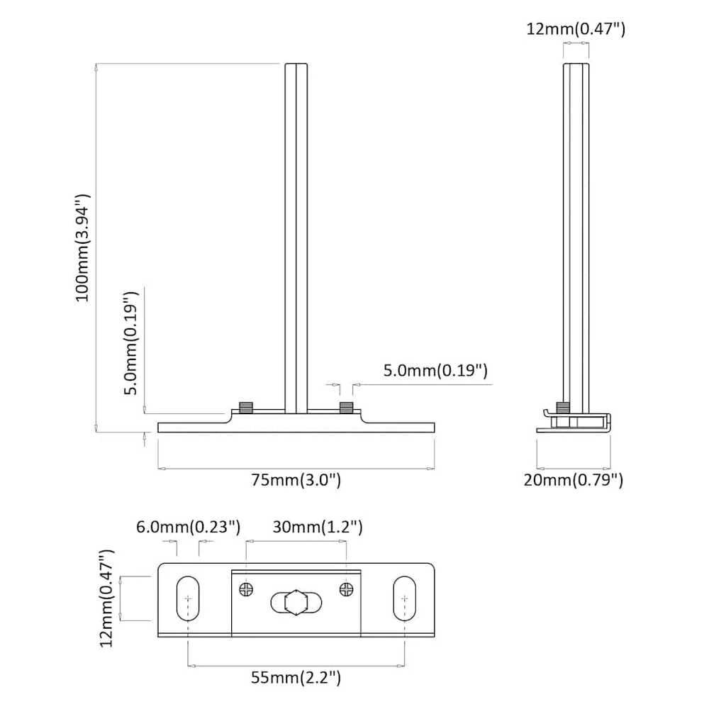 Plūduriuojančių lentynų laikikliai, 12 vnt., Ø12x100 mm, plieno