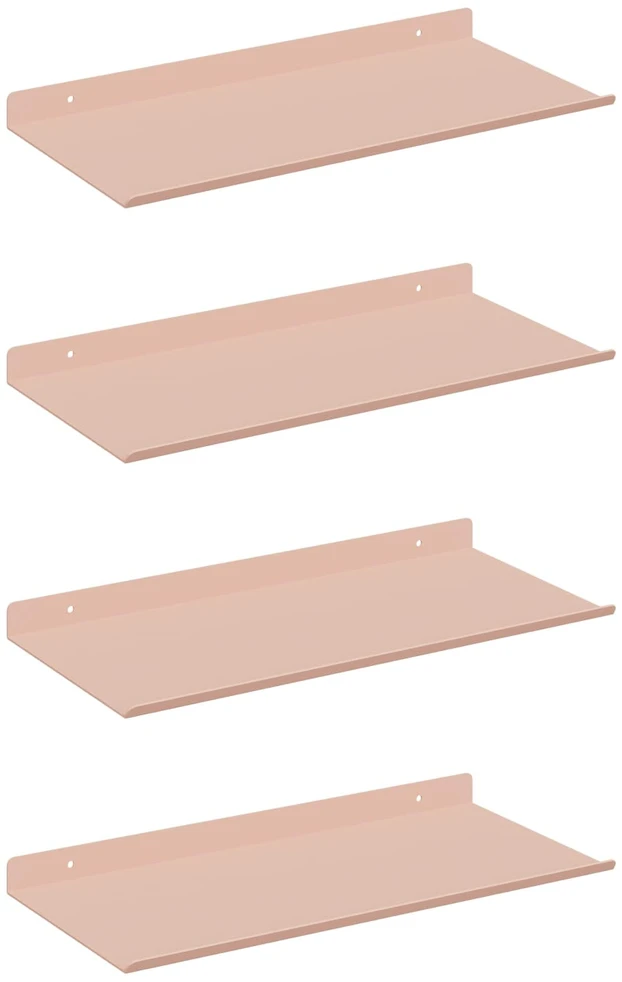 Plūduriuojanti lentyna 4 vnt. Rožinė 40 x 18 x 2,5 cm Plienas