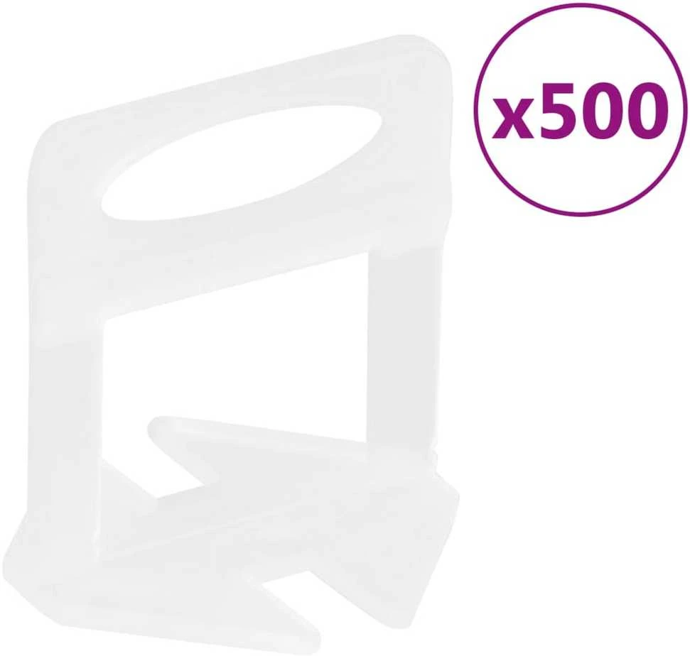 Plytelių lyginimo sistema, 250 pleištų, 500 spaustukų, 1,5mm