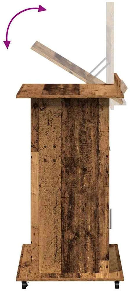 Podiumas Senas medis Apdirbta mediena 55 x 55 x 107 cm