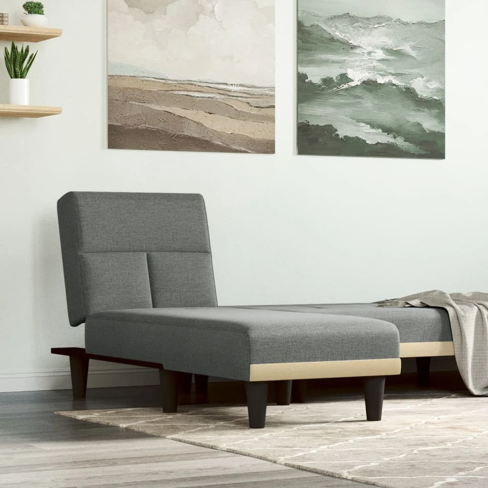 Sofa Poilsio gultas, tamsiai pilkos spalvos, audinys