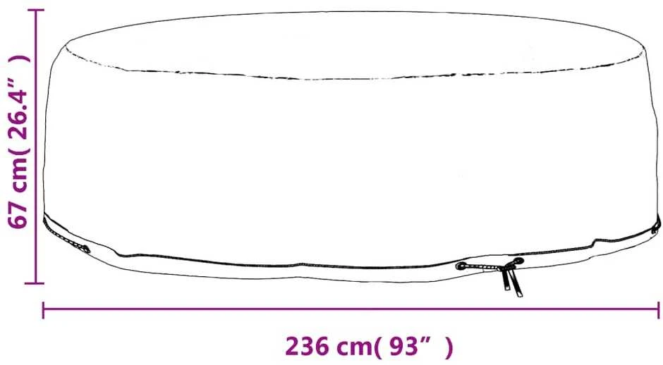 Poilsio gulto uždangalas, 236x67cm, apskritas, 10 kilpų