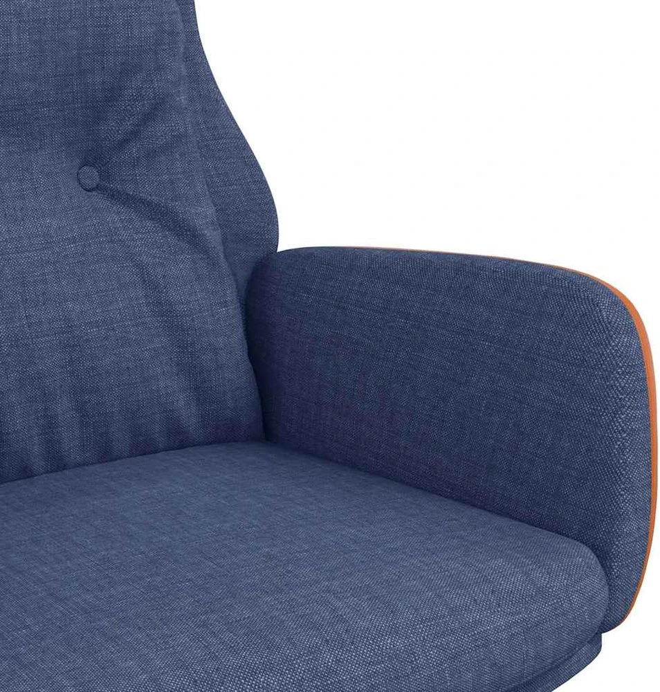 Fotelis Poilsio kėdė, mėlynos spalvos, audinys ir PVC