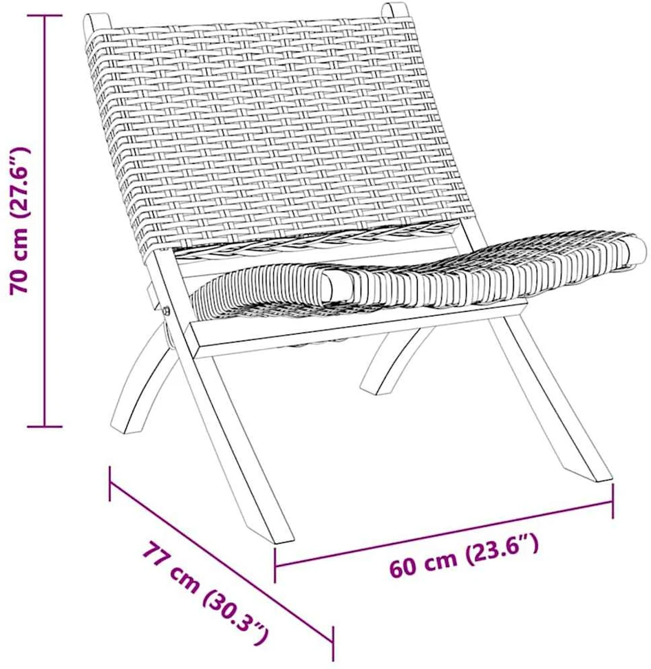 Fotelis Poilsio kėdė, natūralus Kubu ratanas ir raudonmedžio masyvas