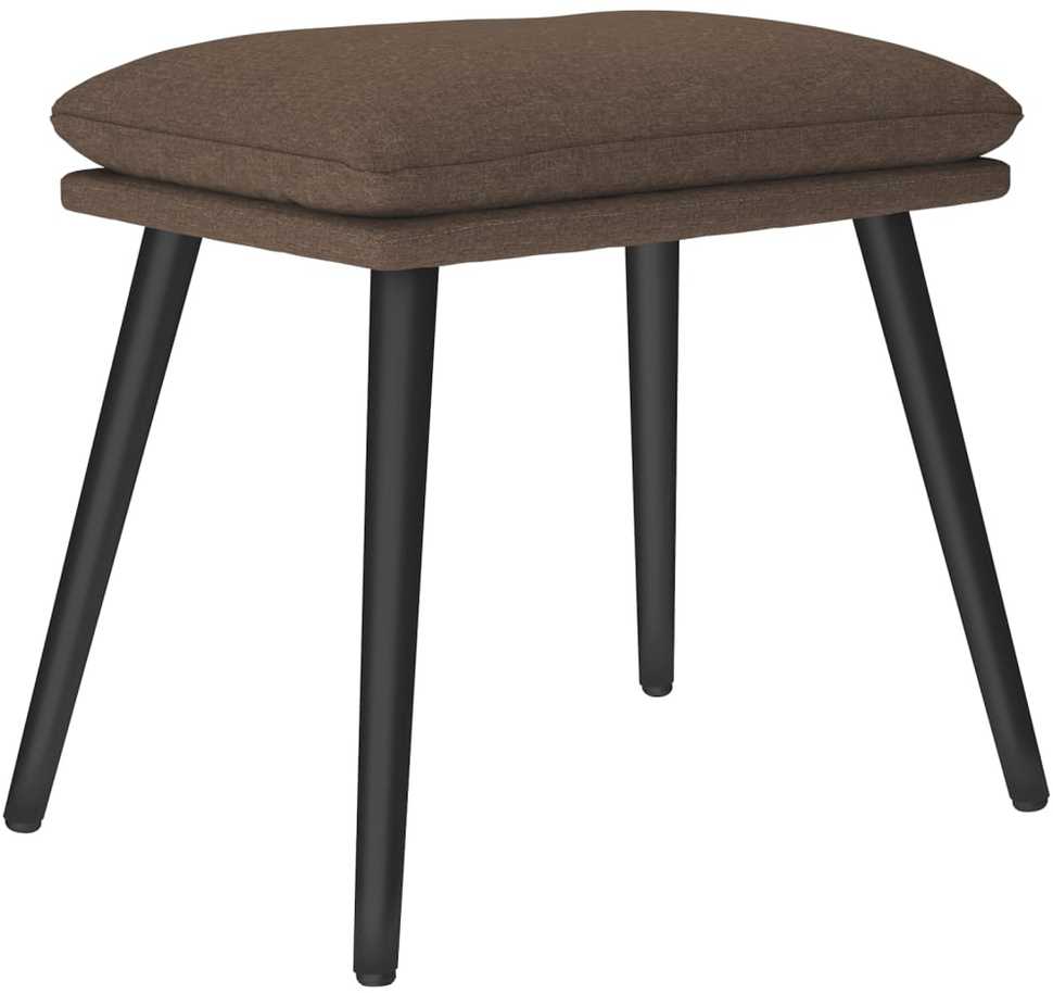 Fotelis Poilsio kėdė su taburete, taupe spalvos, audinys