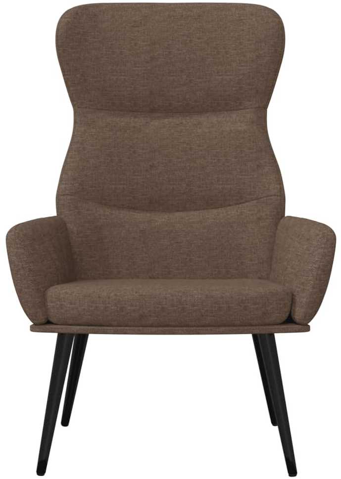 Fotelis Poilsio kėdė su taburete, taupe spalvos, audinys