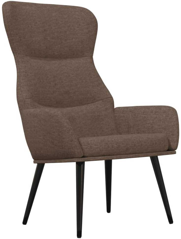 Fotelis Poilsio kėdė su taburete, taupe spalvos, audinys