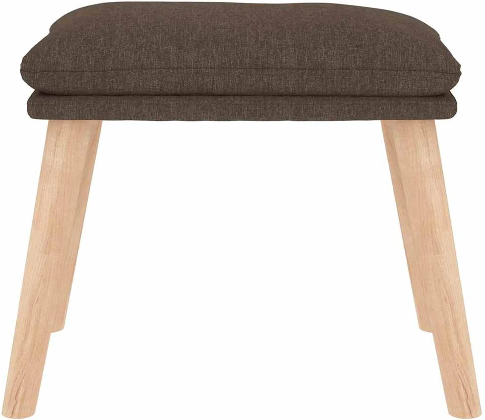 Fotelis Poilsio kėdė su taburete, taupe spalvos, audinys