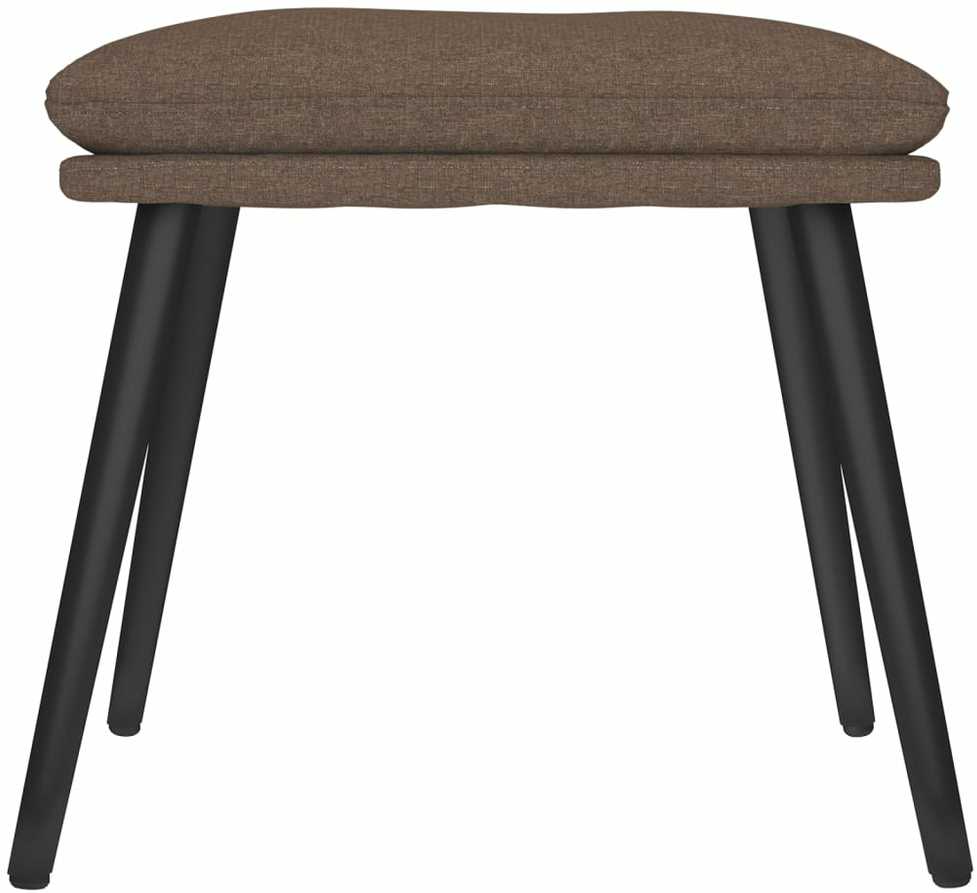 Fotelis Poilsio kėdė su taburete, taupe spalvos, audinys