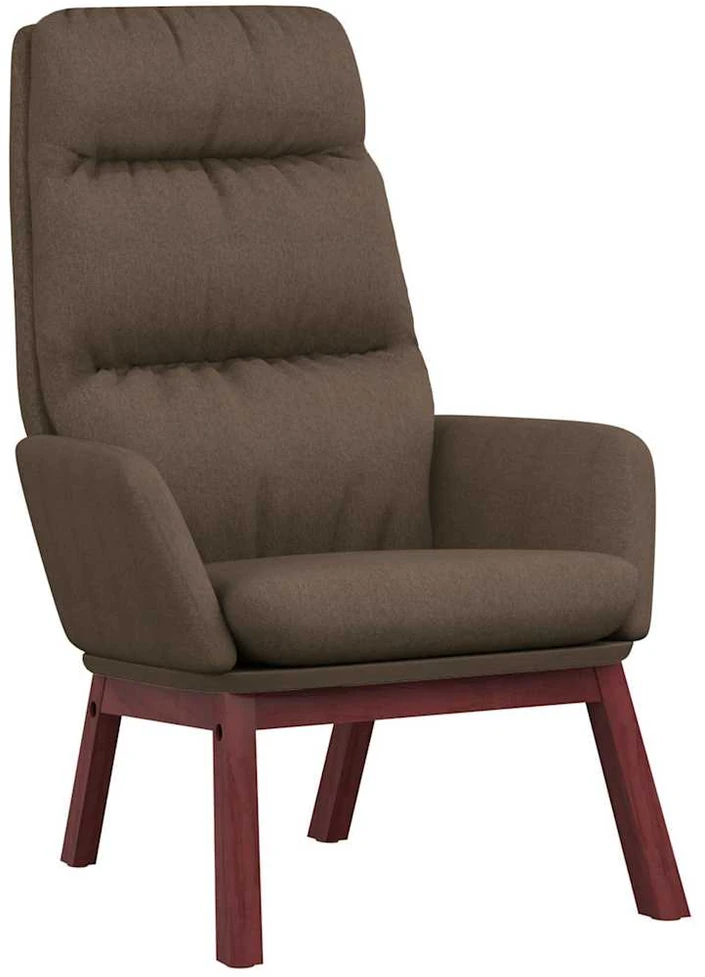 Fotelis Poilsio kėdė su taburete, taupe spalvos, audinys