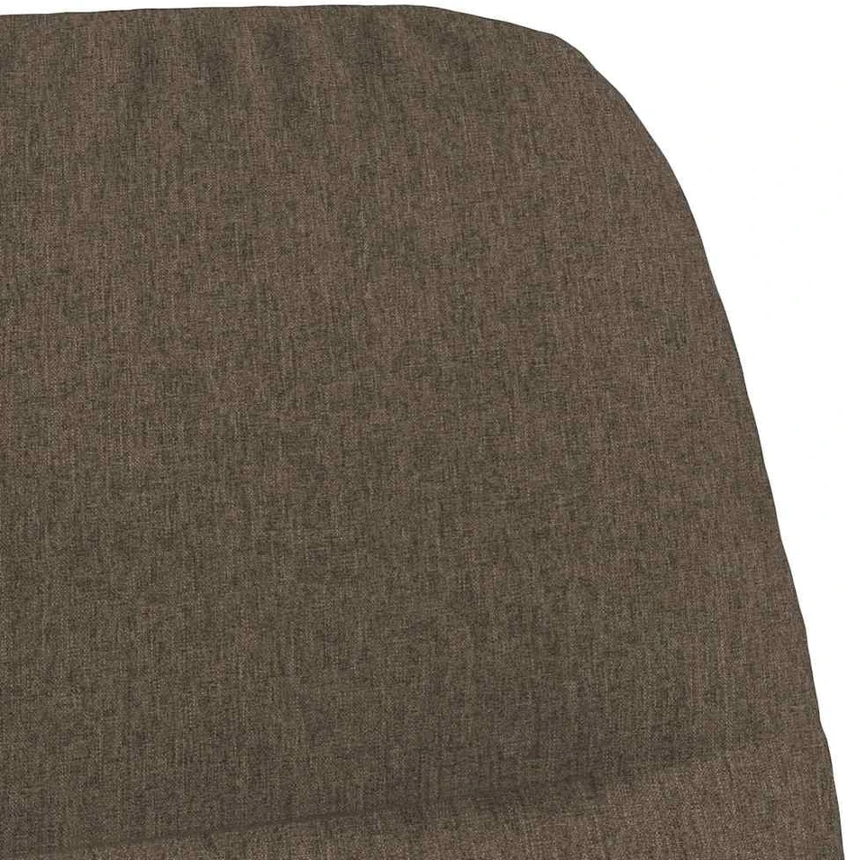 Fotelis Poilsio kėdė su taburete, taupe spalvos, audinys
