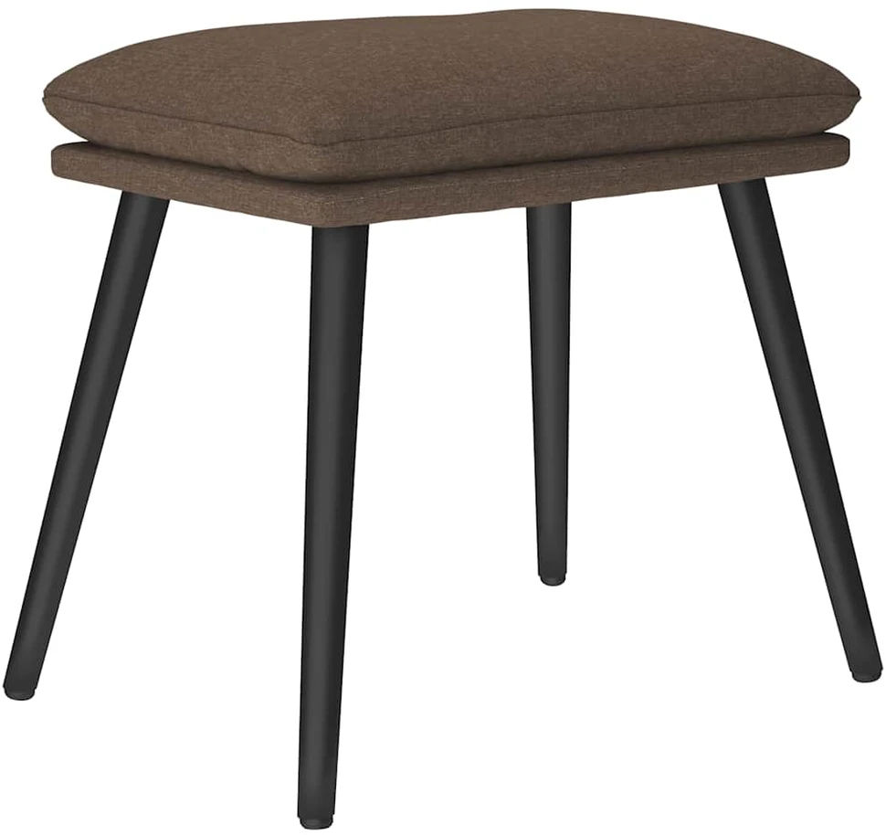 Fotelis Poilsio kėdė su taburete, taupe spalvos, audinys