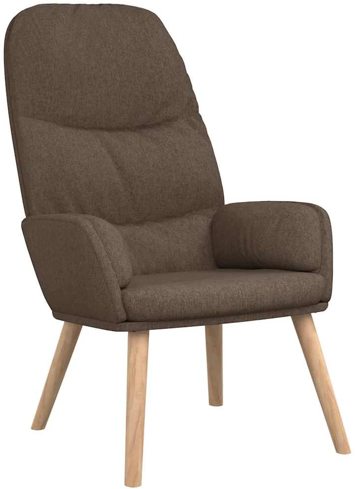Fotelis Poilsio kėdė su taburete, taupe spalvos, audinys