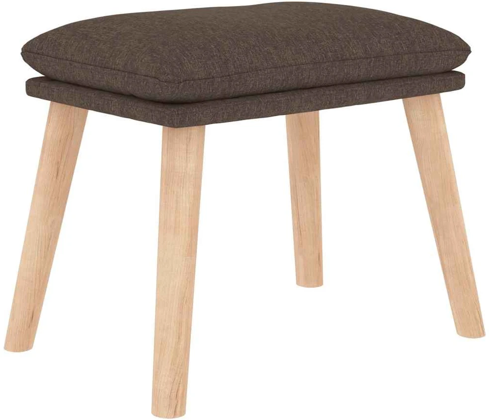 Fotelis Poilsio kėdė su taburete, taupe spalvos, audinys