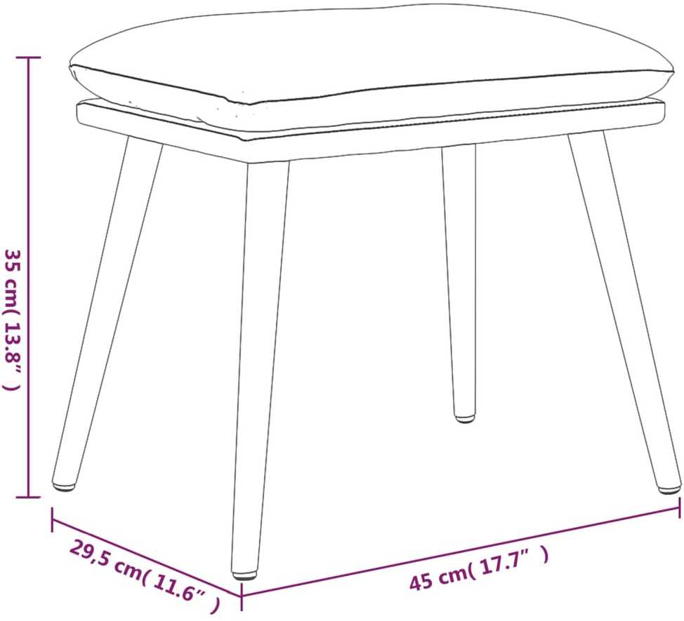 Fotelis Poilsio kėdė su taburete, taupe spalvos, audinys