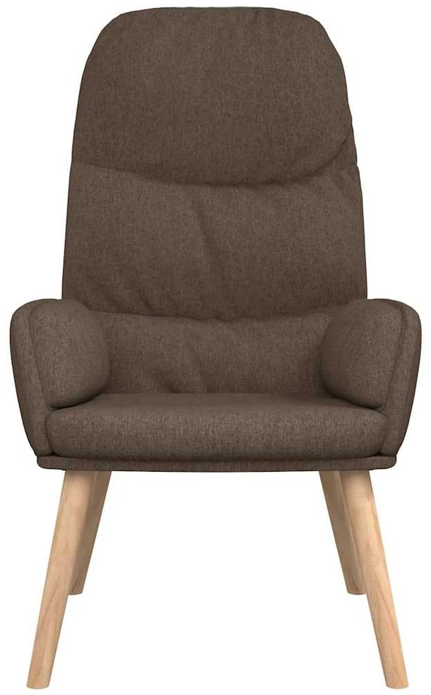 Fotelis Poilsio kėdė su taburete, taupe spalvos, audinys