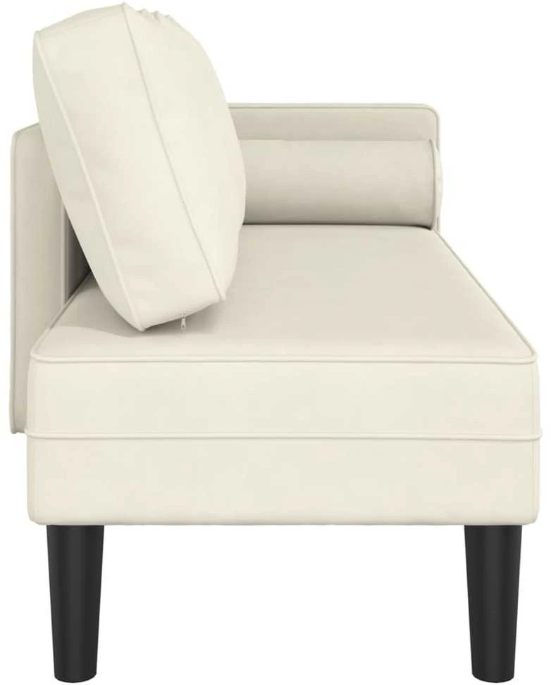 Poilsio sofa su pagalvėlėmis, kreminės spalvos, aksomas