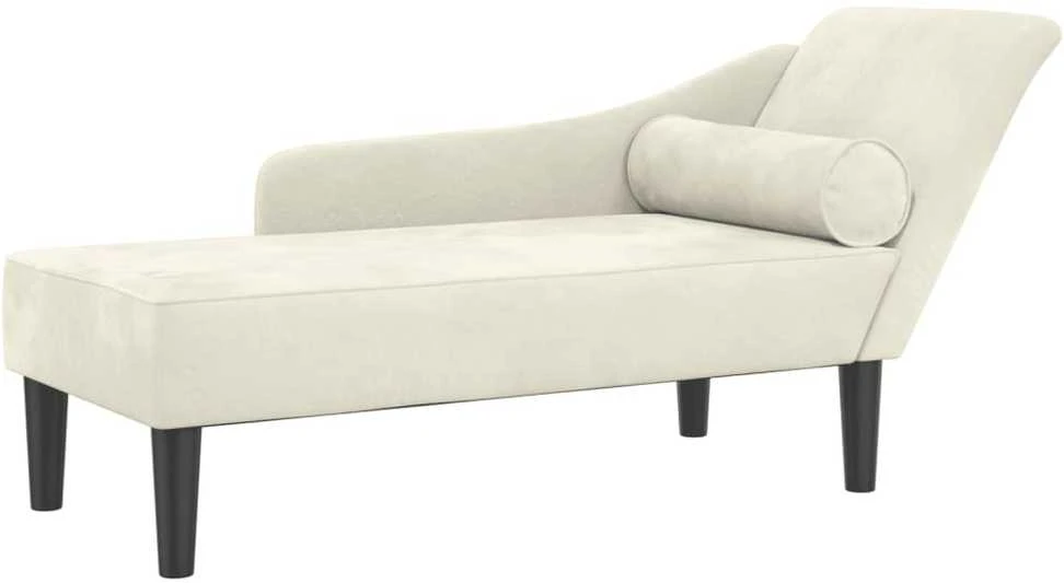 Poilsio sofa su pagalvėlėmis, kreminės spalvos, aksomas