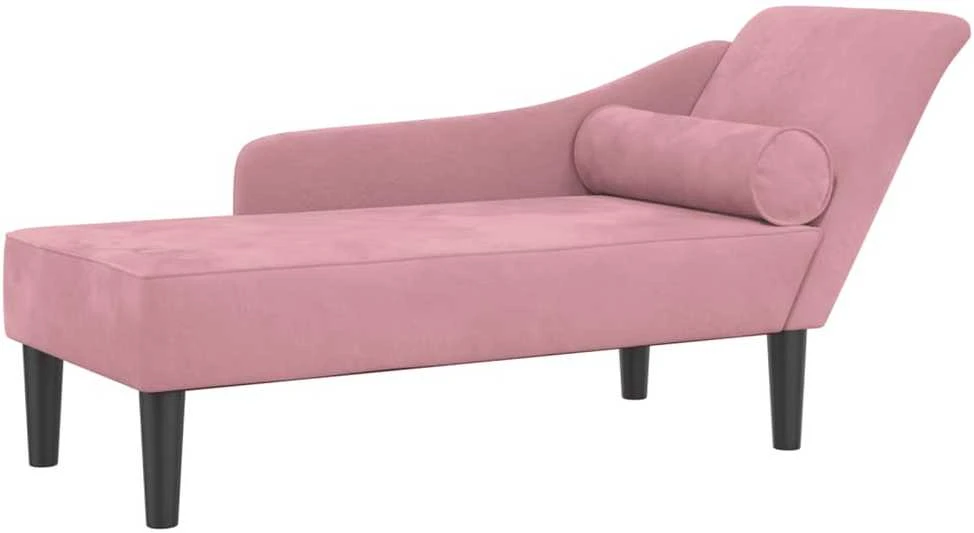 Poilsio sofa su pagalvėlėmis, rožinės spalvos, aksomas