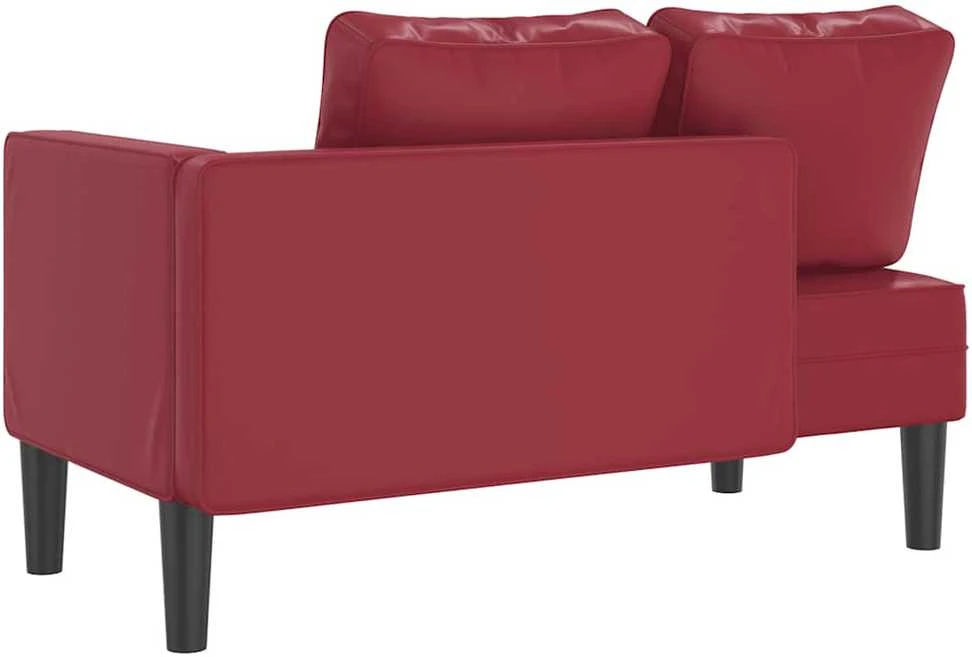 Poilsio sofa su pagalvėmis, vyno, dirbtinė oda