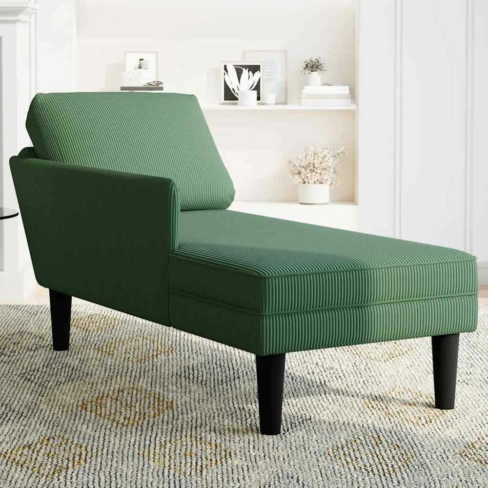 Poilsio sofa su pagalvės tamsiai žalia velveto audinys