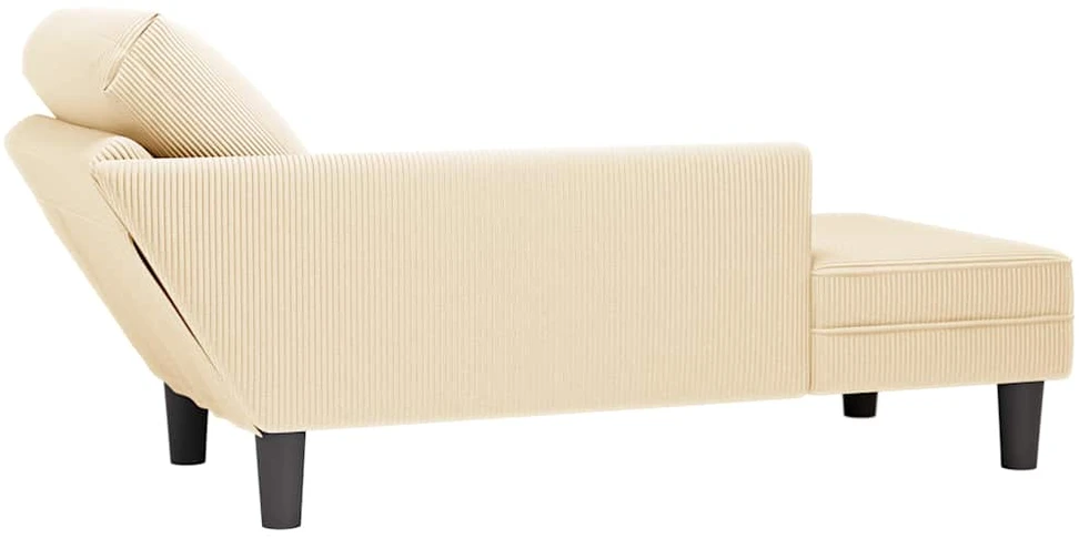 Poilsio sofa su pagalvės kreminiu velveto audinys