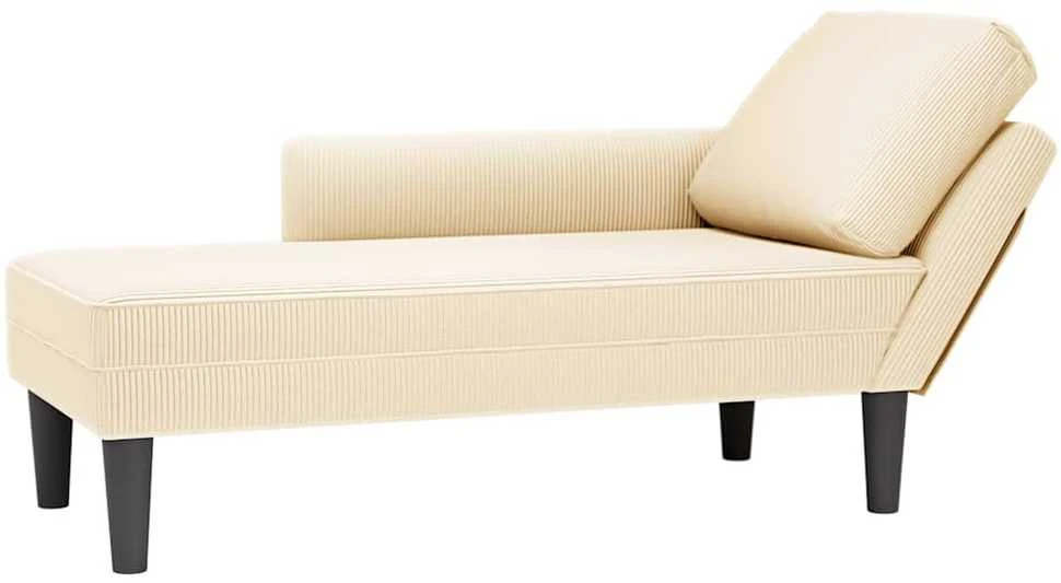 Poilsio sofa su pagalvės kreminiu velveto audinys