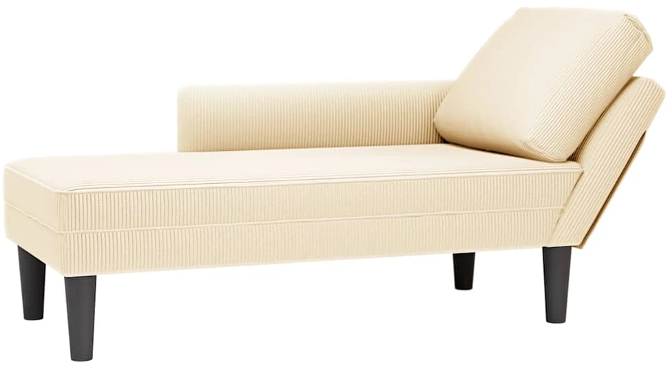 Poilsio sofa su pagalvės kreminiu velveto audinys