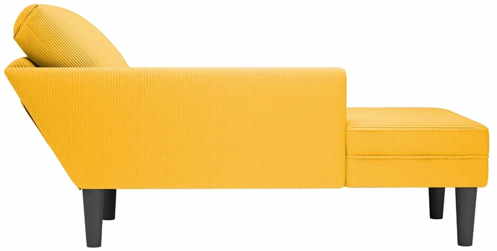 Poilsio sofa su pagalvės šviesiai geltonu velveto audinys