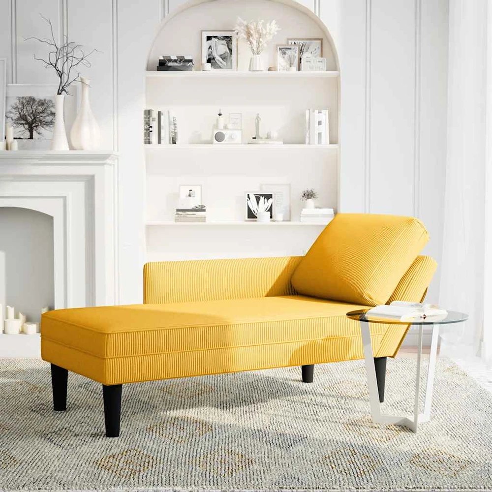 Poilsio sofa su pagalvės šviesiai geltonu velveto audinys