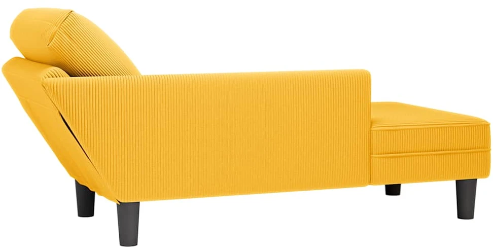 Poilsio sofa su pagalvės šviesiai geltonu velveto audinys