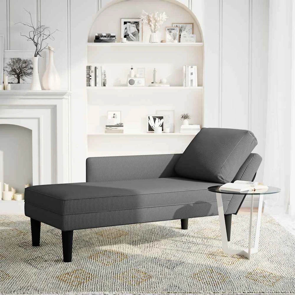 Poilsio sofa su pagalvės tamsiai pilkos spalvos velveto audinys