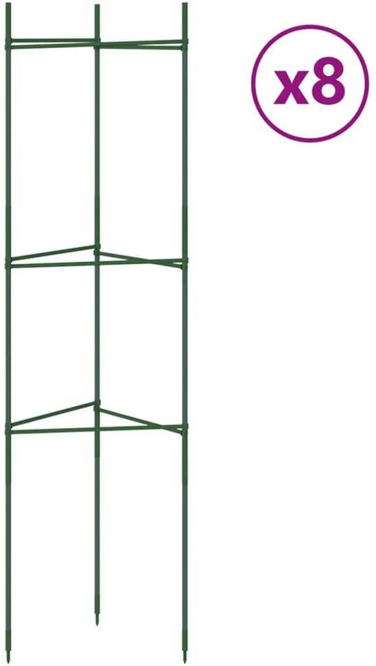 Pomidorų narvai, 8vnt., 116 cm Plienas ir PP