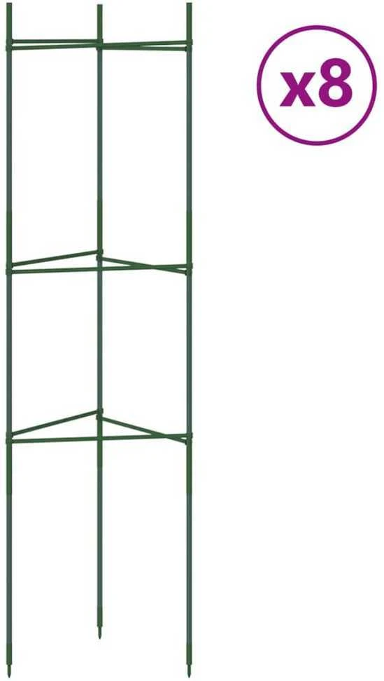 Pomidorų narvai, 8vnt., 116 cm Plienas ir PP