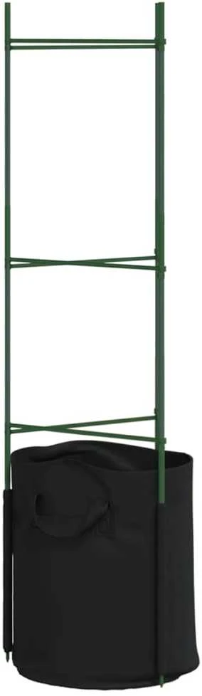 Pomidorų narvai su augalų maišeliais, 4vnt., 116cm, plienas/PP