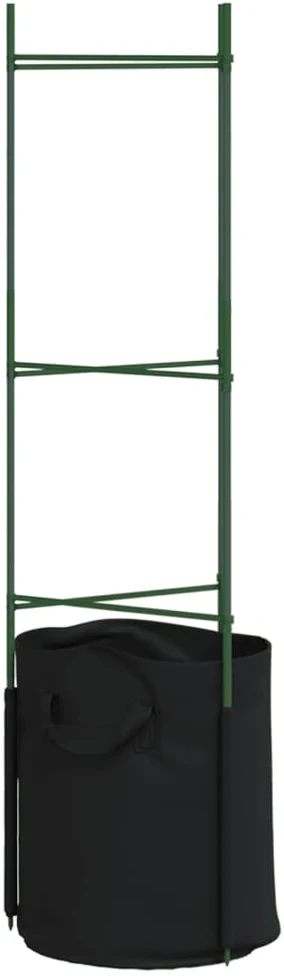 Pomidorų narvai su augalų maišeliais, 4vnt., 116cm, plienas/PP