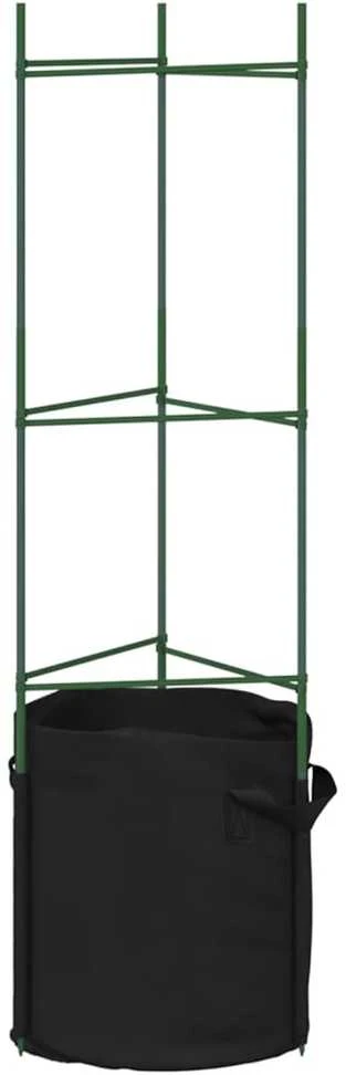 Pomidorų narvai su augalų maišeliais, 6vnt., 116cm, plienas/PP