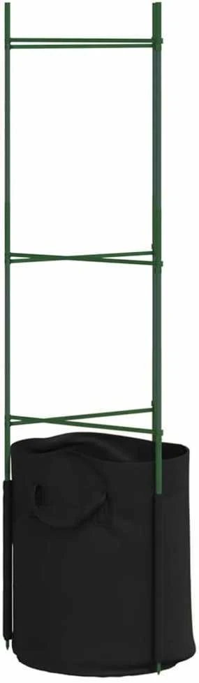 Pomidorų narvai su augalų maišeliais, 6vnt., 116cm, plienas/PP