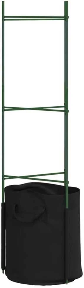 Pomidorų narvai su augalų maišeliais, 6vnt., 116cm, plienas/PP