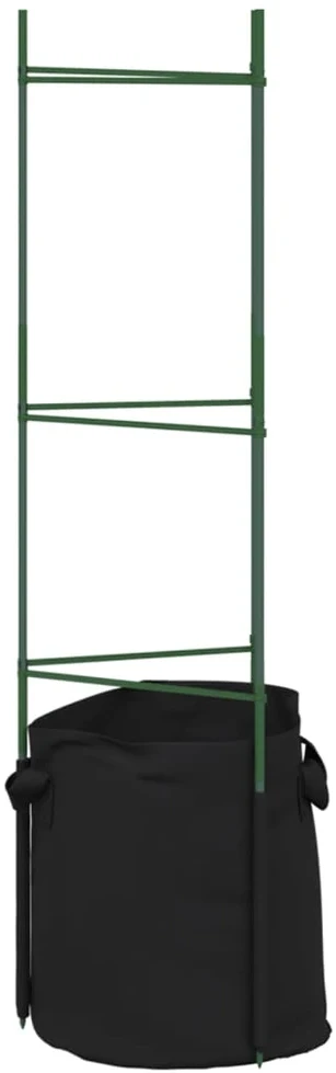 Pomidorų narvai su augalų maišeliais, 6vnt., 116cm, plienas/PP