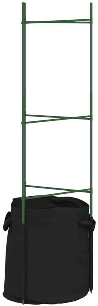 Pomidorų narvai su augalų maišeliais, 6vnt., 116cm, plienas/PP