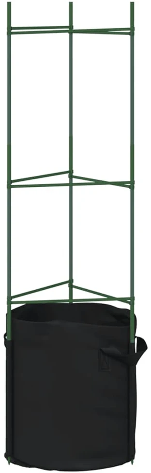Pomidorų narvas su augalų maišeliu, 2vnt., 116cm, plienas ir PP