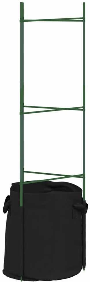 Pomidorų narvas su augalų maišeliu, 2vnt., 116cm, plienas ir PP