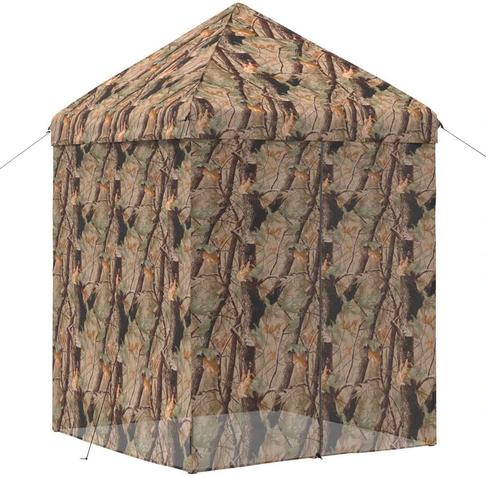 Pop-up Gazebo su 4 Šoninėmis Sienelėmis 2 x 2 m Miško maskuotė