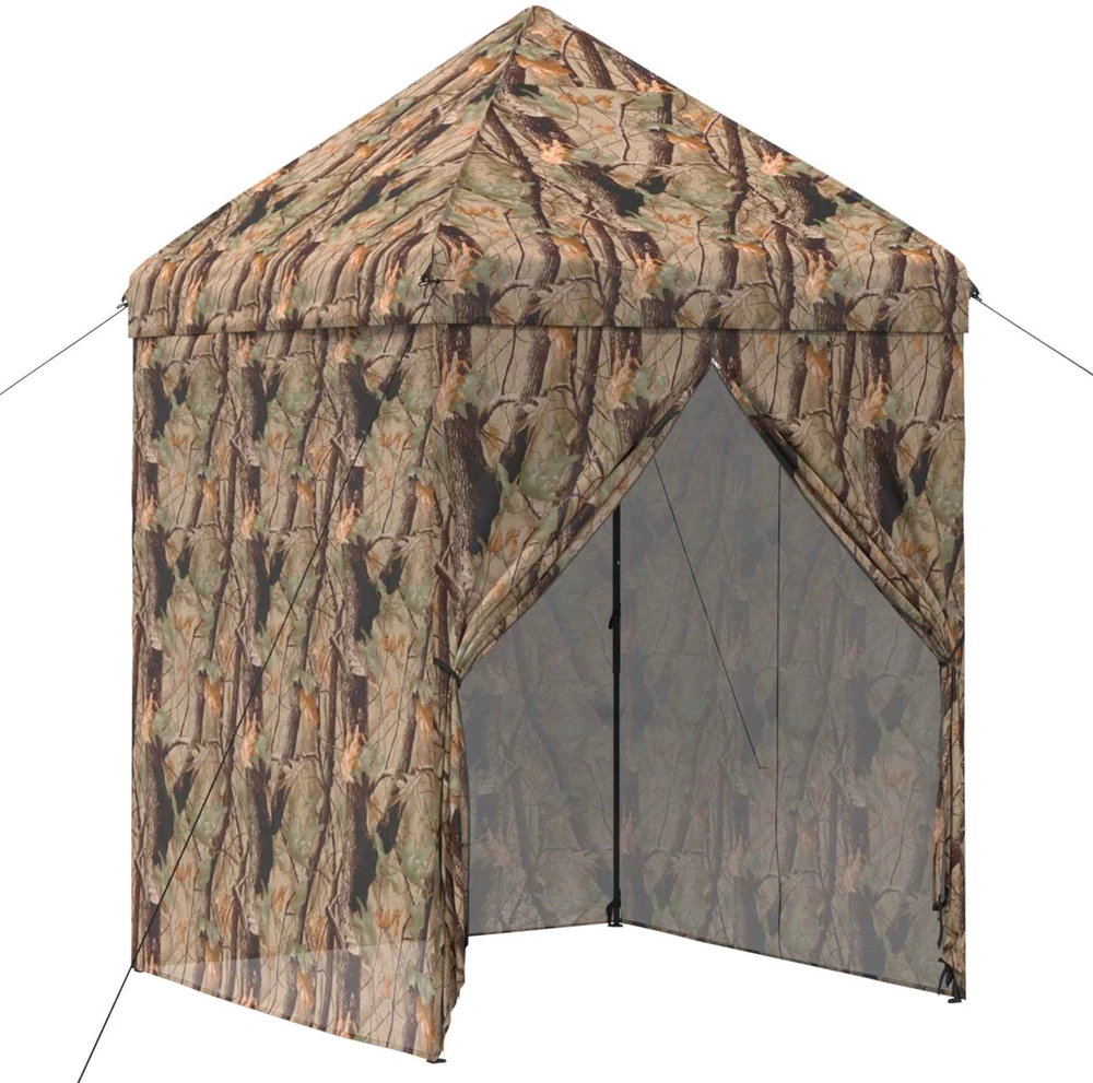 Pop-up Gazebo su 4 Šoninėmis Sienelėmis 2 x 2 m Miško maskuotė