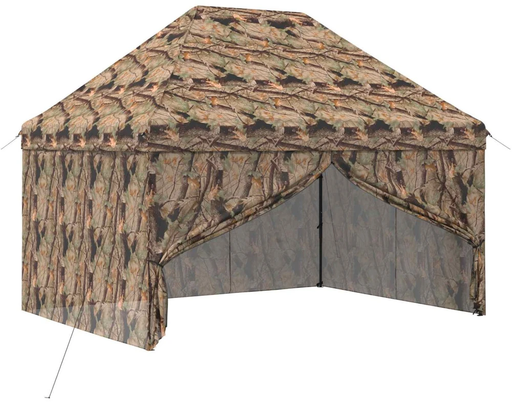 Pop-up Gazebo su 4 Šoninėmis Sienelėmis 3 x 4 m Miško maskuotė
